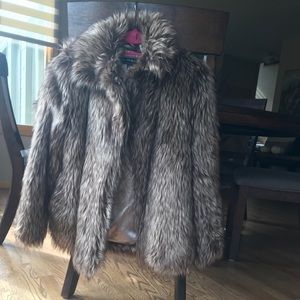 Brown Faux fur coat